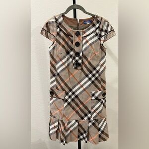 burberry london blue label dress Vintage 90s Burberrys of London Burberry Blue Label Thin Dress Tunic Nova Check Pleated Plaid Tartan Iconic Burberrys Size 36 Inches Women